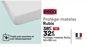 BUT DODO Protège-matelas Rubis offre