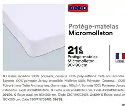 BUT DODO Protège-matelas Micromolleton offre