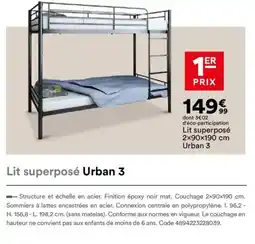 BUT Lit superposé Urban 3 offre