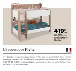 BUT Lit superposé Shelter offre