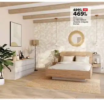 BUT Lit Chevets intégrés Dorian offre