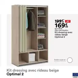 BUT Kit dressing avec rideau beige Optimal 2 offre