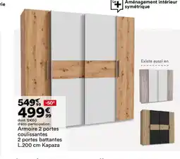 BUT Armoire 2 portes coulissantes offre