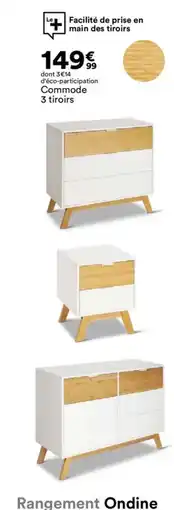 BUT Commode 3 tiroirs offre