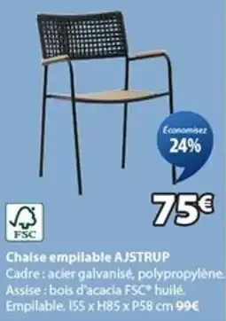 JYSK AJSTRUP Chaise empilable offre