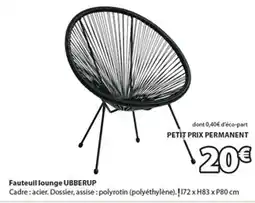 JYSK UBBERUP Fauteuil lounge offre