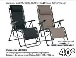 JYSK ULFBORG Chaise relax offre