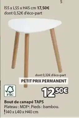 JYSK TAPS Bout de canapé offre