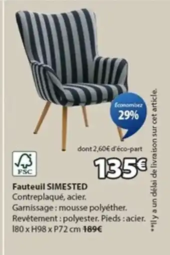 JYSK SIMESTED Fauteuil offre