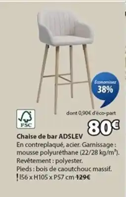 JYSK ADSLEV Chaise de bar offre