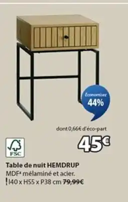 JYSK HEMDRUP Table de nuit offre