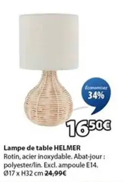 JYSK HELMER Lampe de table offre