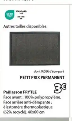 JYSK FRYTLE Paillasson offre