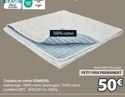 JYSK SUNNDAL Couette en coton offre