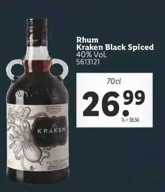 Lidl Rhum Kraken Black Spiced offre