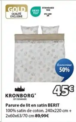 JYSK BERIT parure de lit en satin offre