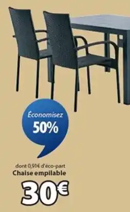 JYSK GUDHJEM Chaise empilable offre