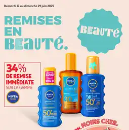 Auchan NIVEA SUN Sur la gamme offre