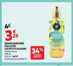 Auchan Brume pailletée sans alcool corps & cheveux offre