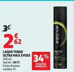 Auchan SYOSS Laque tenue ultra max offre