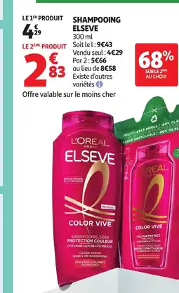 Auchan ELSEVE Shampooing offre