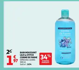 Auchan CORINE DE FARME Bain moussant lilo & stitch offre