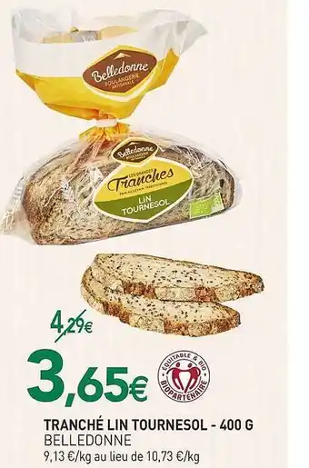 naturéO Tranche Lin Tournesol-400 G offre