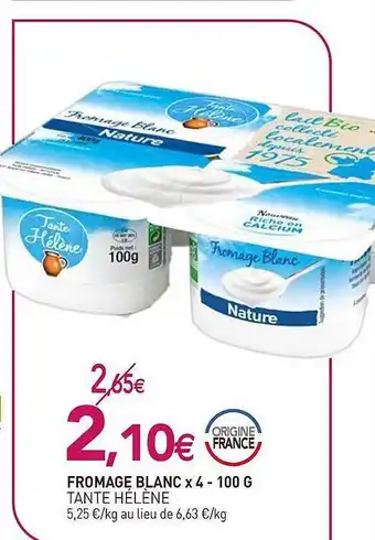 naturéO Fromage Blancx4-100 G offre