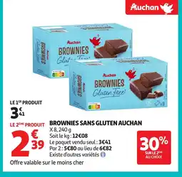 Auchan AUCHAN Brownies sans gluten offre
