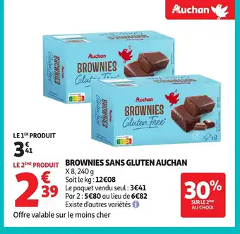 Auchan AUCHAN Brownies sans gluten offre