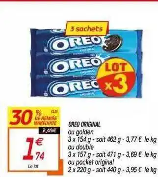 Netto Oreo Original Ou Golden offre