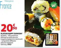 Auchan Plateau happy sushi day offre