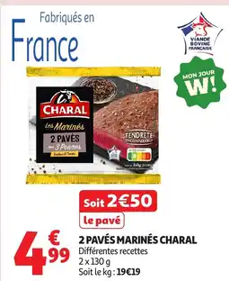 Auchan CHARAL 2 pavés marinés offre