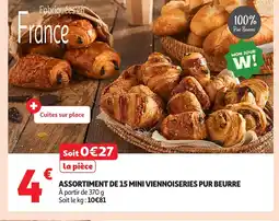 Auchan Assortiment de 15 mini viennoiseries pur beurre offre