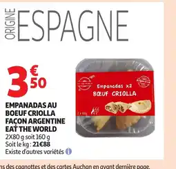Auchan Empanadas au boeuf criolla façon argentine eat the world offre