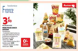Auchan AUCHAN Menu pause snack offre