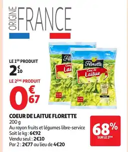 Auchan FLORETTE Coeur de laitue offre
