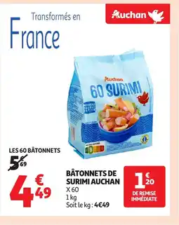 Auchan AUCHAN 1 kgBâtonnets de surimi offre