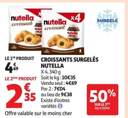 Auchan NUTELLA Croissants surgelés offre