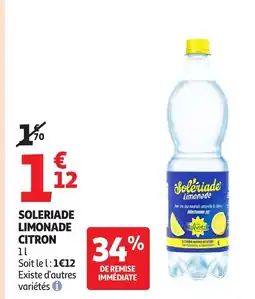 Auchan SOLERIADE limonade citron offre