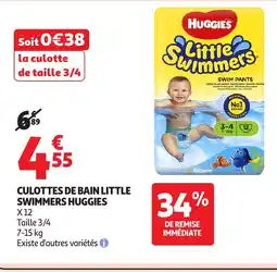 Auchan HUGGIES Culottes de bain little swimmers offre