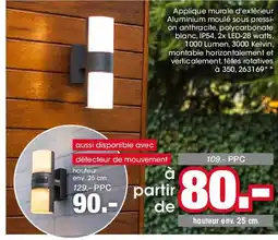Möbel Martin Applique murale d'extérieur Aluminium moulé sous pressi- on anthracite offre