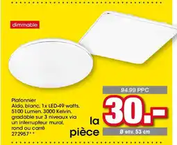 Möbel Martin Plafonnier Aldo, blanc offre