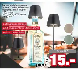 Möbel Martin Lampe de table à accu Vannie offre