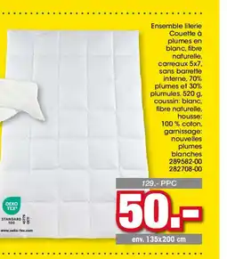 Möbel Martin Ensemble literie Couette à plumes en blanc offre