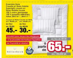 Möbel Martin Ensemble literie Couette en fibres offre