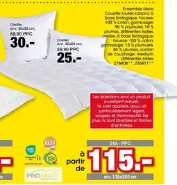 Möbel Martin Ensemble literie Couette toutes saisons offre