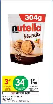 Intermarché BISCUITS FOURRÉS NUTELLA offre