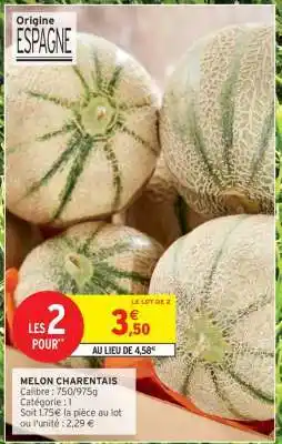 Intermarché MELON CHARENTAIS offre