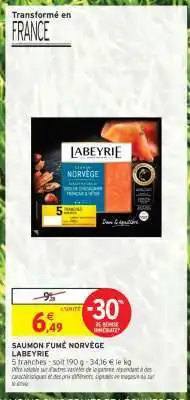 Intermarché Saumon Fumé Norvège 'Labeyrie' offre